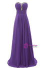 A-Line Sweetheart Neck Chiffon Floor Length Bridesmaid Dress