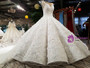 Luxury Ball Gown White Tulle Appliques Beading Haute Couture Wedding Dresses