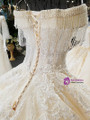 Luxury Off The Shoulder Ball Gown Ivory Long Train Haute Couture Wedding Dresses