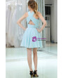 Light Blue Short Cocktail With Cross Back Homecoming Dress