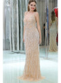 Mermaid Bling Bling Champagne Sequined Long Prom Dress
