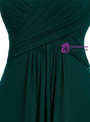 Green One Shoulder Chiffon Floor Length Bridesmaid Dress