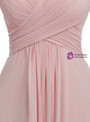 Pink One Shoulder Sweetheart Bridesmaid Dress With Pleats