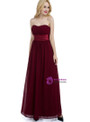 A-Line Burgundy Sweetheart Chiffon Bridesmaid Dress Pleats