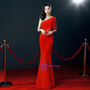 Mermaid One Shoulder Satin Floor Length Prom Dress