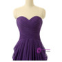 Short  Knee Length Sweetheart Chiffon Pleats Bridesmaid Dress