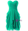 Short  Knee Length Sweetheart Chiffon Pleats Bridesmaid Dress