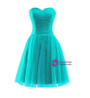 Short Tulle Sweetheart Knee Length Bridesmaid Dress