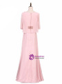 Pink Chiffon Mother Of The Bride Dresses With Jacket Plus Size