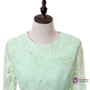 Mint Green A-line Long Sleeves Chiffon Lace Mother Of The Bride Dresses