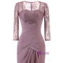 A-Line 3/4 Sleeves Ruched Chiffon Pleats Mother Of The Bride Dresses