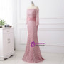 Long Sleeves Lace Criss-Cross Mother of The Bride Dresses