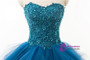 Quinceanera Dress Ball Gown Ruffles Organza Crystals Wedding Dress