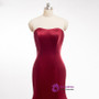 Burgundy Mermaid Sweetheart Floor Length Wedding Dress