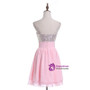 In Stock:Ship in 48 hours Pink Chiffon Sequins Homecoming Dress