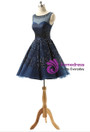 Navy Blue Homecoming Dresses With Beaded Crystal Occasion Dresses