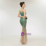 Luxurious Mermaid Champagne Tulle Green Beading Prom Dress