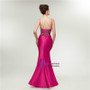 Mermaid Spaghetti Straps Satin Embroidery Prom Dress