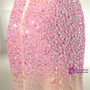 Pink Sexy Mermaid V-neck Backless Crystal Prom Dress
