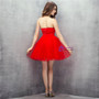 Red Sweetheart Tulle Short Mini Homecoming Dress