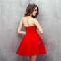 Red Sweetheart Tulle Short Mini Homecoming Dress