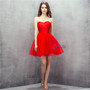 Red Sweetheart Tulle Short Mini Homecoming Dress