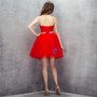 Red Sweetheart Tulle Short Homecoming Dress With Crystal