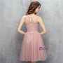 Pink Tulle Knee Length With Pleats Homecoming Dress