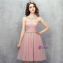 Pink Tulle Knee Length With Pleats Homecoming Dress