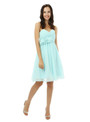 Light Blue Chiffon Sweetheart High Waist Homecoming Dress