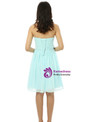 Light Blue Chiffon Sweetheart High Waist Homecoming Dress