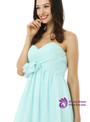 Light Blue Chiffon Sweetheart High Waist Homecoming Dress