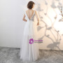 In Stock:Ship in 48 hours Tulle Backless Floor Length Wedding Dress