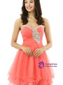 Cute Sweetheart Neck Tulle With Beading Homecoming Dress