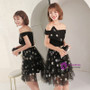 In Stock:Ship in 48 hours Off the Shoulder Black Tulle Dress