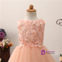Orange Tulle Appliques Sleeveless With Bow Flower Girl Dress