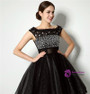 Sexy Black Tulle Bateau Sleeveless Homecoming Dress