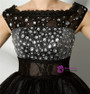Sexy Black Tulle Bateau Sleeveless Homecoming Dress