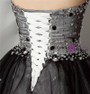 Short Black Tulle Sweetheart Knee Length Homecoming Dress