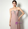 Pink Sweetheart Chiffon Beading Floor Length Prom Dress