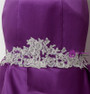 Mermaid Purple Satin Sweetheart Neck Appliques Prom Dress
