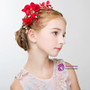Crown Princess Hair Hairpin Headwear Red Flowers