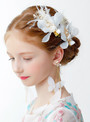 Princess Crown White Hair Garland Little Girl Edge Clip