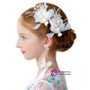 Princess Crown White Hair Garland Little Girl Edge Clip