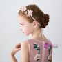 The Girl Crown Of Princess Pink Flower Gold Dragonfly Hairband