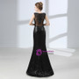 Black Mermaid Sequins Floor Length Beading Prom Dress