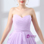 Purple Short Knee Length Chiffon Sweetheart Bridesmaid Dress