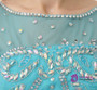Blue Tulle Cap Sleeve Backless With Beading Homecoming Dress