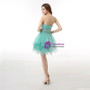 Light Blue Sweetheart With Beading Pleats Homecoming Dress