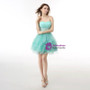 Light Blue Sweetheart With Beading Pleats Homecoming Dress